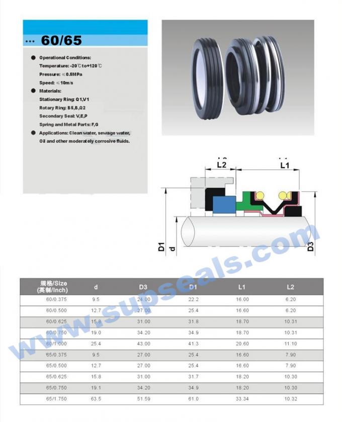 OTOTEC Lot de 2 Joints d'arbre Mécaniques de Pompe à Eau de 14 Mm avec Ressort à Bobine Unique pour La Pompe de Circulation 155 pour Arbres de 14Mm de Diamètre Pompe